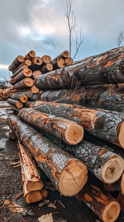 lumber harvesting pile